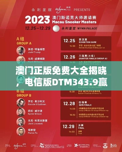 澳门正版免费大全揭晓,电信版DTM343.9赢家诞生