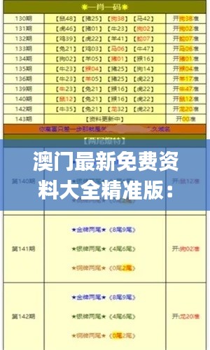 澳门最新免费资料大全精准版:正版优势及规则详解_VJS95.34