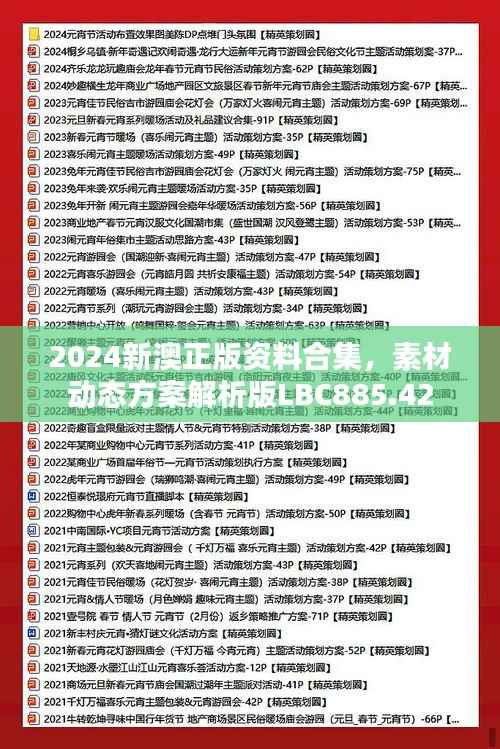 2024新澳正版资料合集,素材动态方案解析版LBC885.42