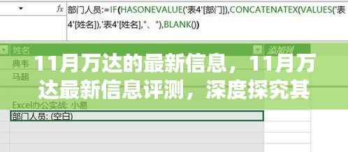 揭秘万达11月最新动态，特性、用户体验与目标用户群体深度评测