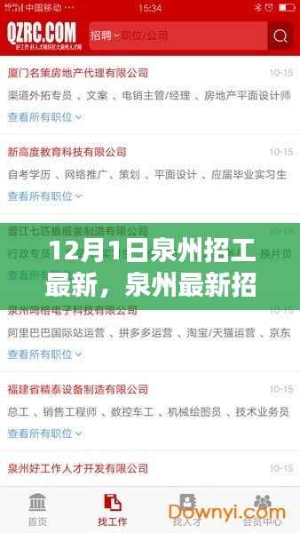 聚焦三大要点展望未来发展，泉州最新招工动态解析（12月最新）