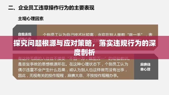 探究问题根源与应对策略,落实违规行为的深度剖析