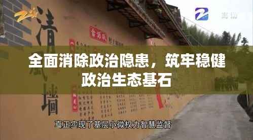 全面消除政治隐患,筑牢稳健政治生态基石
